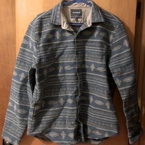 Men’s Button-Up Flannel “Jacket,” Size Medium